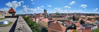 Ein Panoramablick auf Eger von der Burg aus.